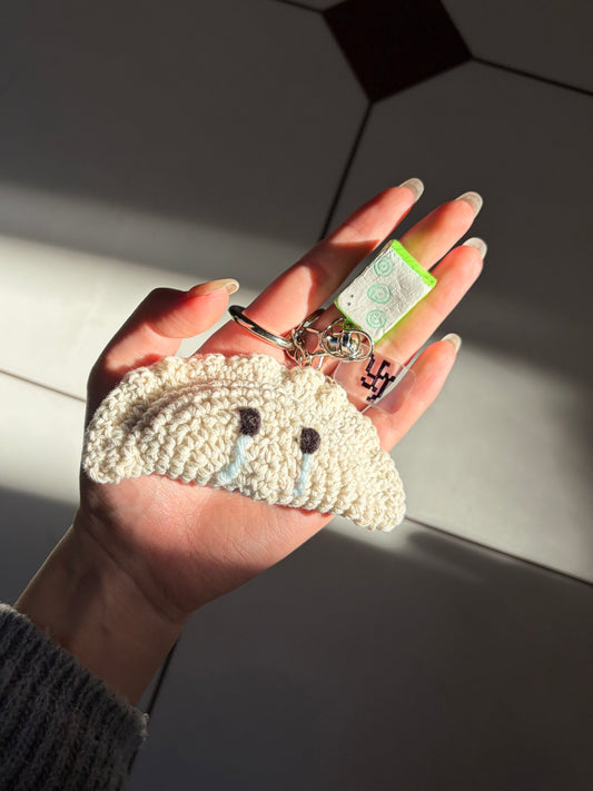 Keychain Crochet Gyoza -不憫餃子-