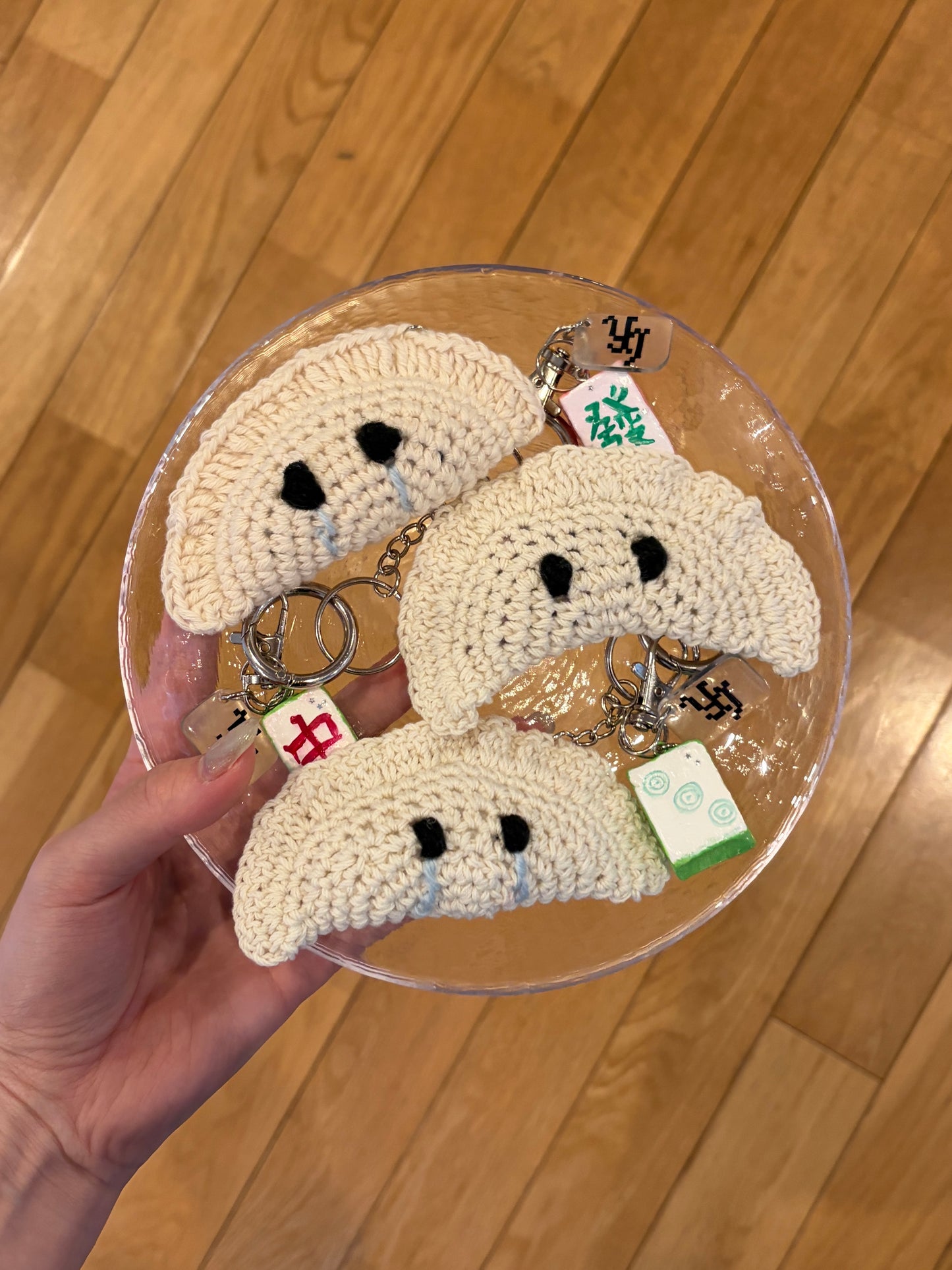 Keychain Crochet Gyoza -不憫餃子-