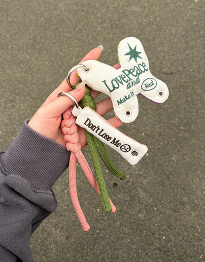 Upcycled Keycharm Message